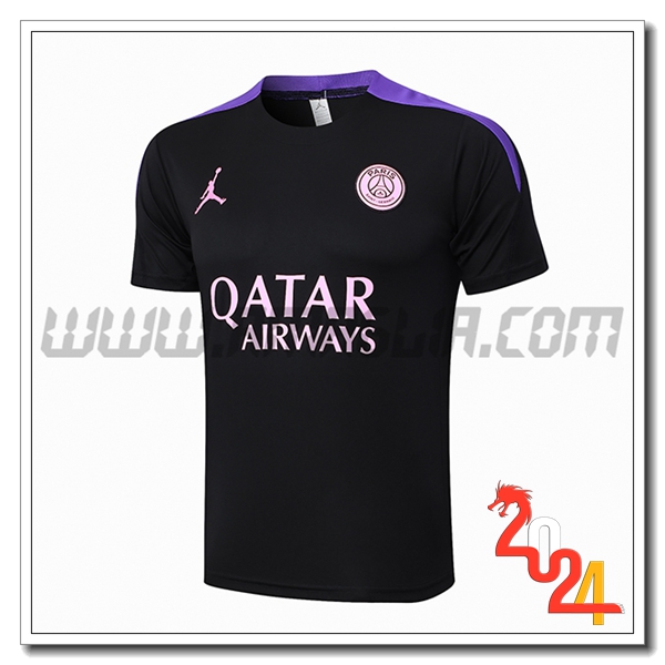 T Shirt Allenamento PSG Nero/viola 2024 2025