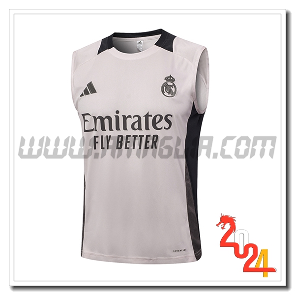 Canotta Allenamento Real Madrid Rosa/Grigio 2024 2025 -02
