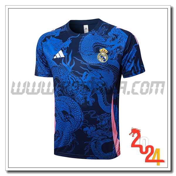 T Shirt Allenamento Real Madrid Blu/Rosa 2024 2025