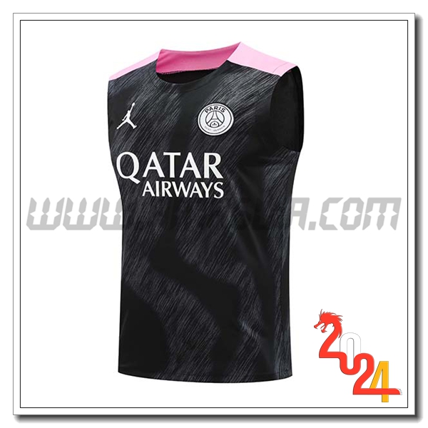 Canotta Allenamento PSG Nero/Rosa 2024 2025