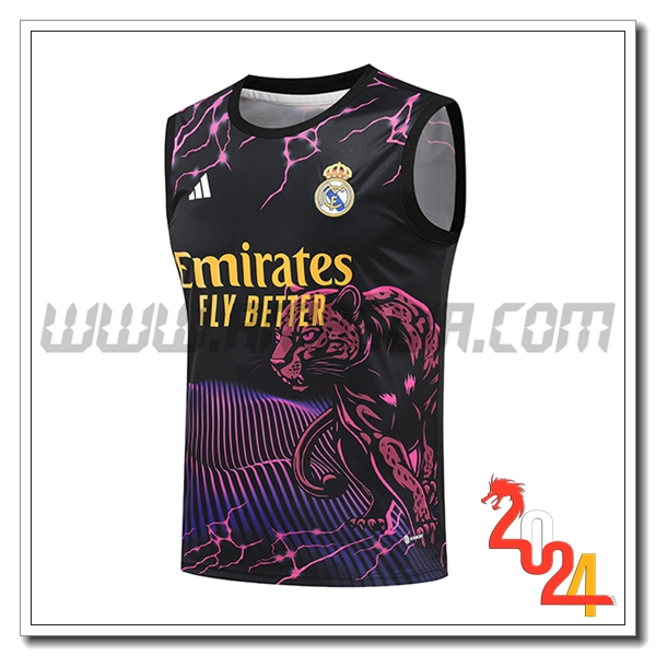 Canotta Allenamento Real Madrid Nero/viola/Giallo 2024 2025