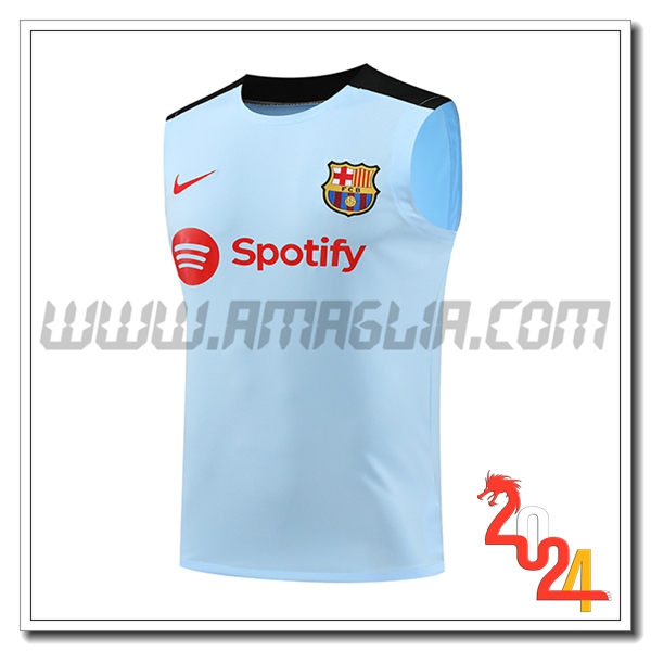 Canotta Allenamento FC Barcellona Blu/Nero 2024 2025