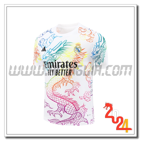 T Shirt Allenamento Real Madrid Bianco 2024 2025 -03