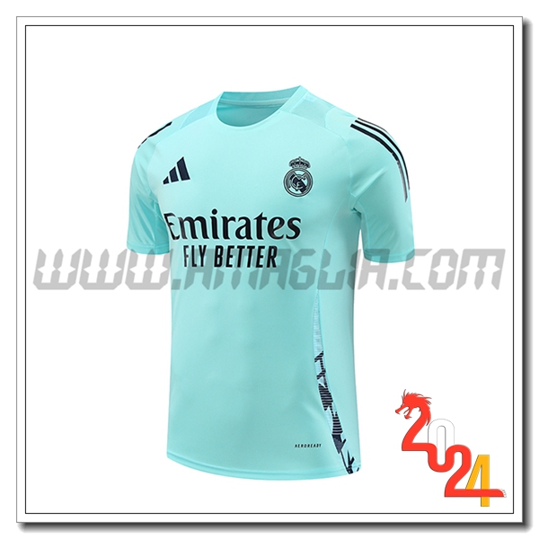 T Shirt Allenamento Real Madrid Verde/Blu 2024 2025