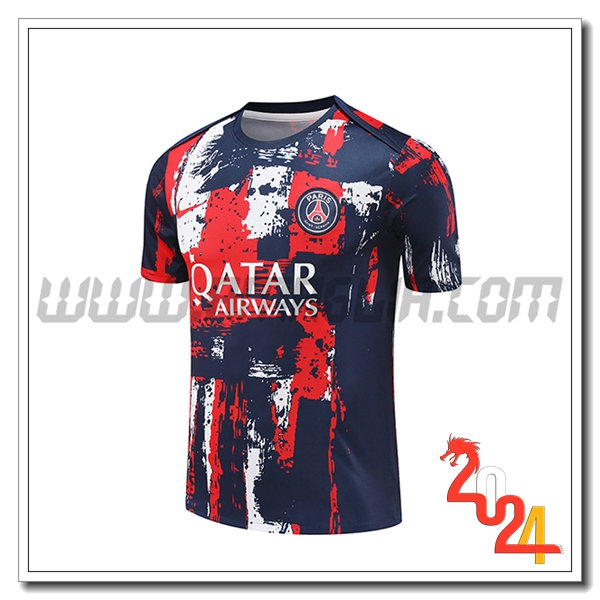 T Shirt Allenamento PSG Blu/Rosso 2024 2025