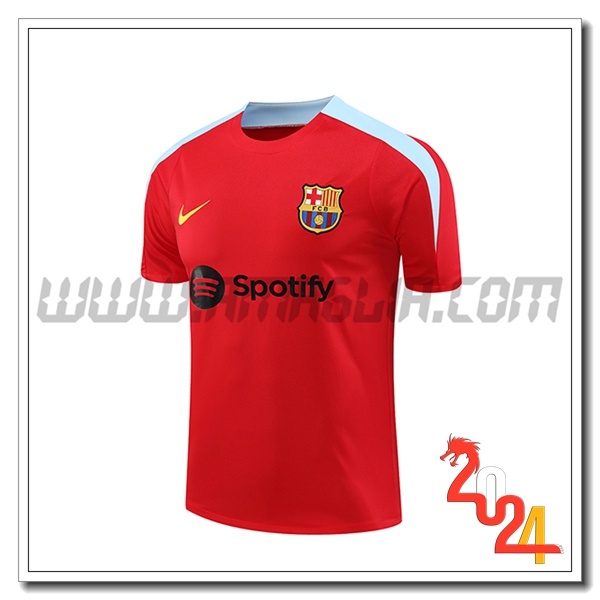 T Shirt Allenamento FC Barcellona Rosso/Blu 2024 2025 -03