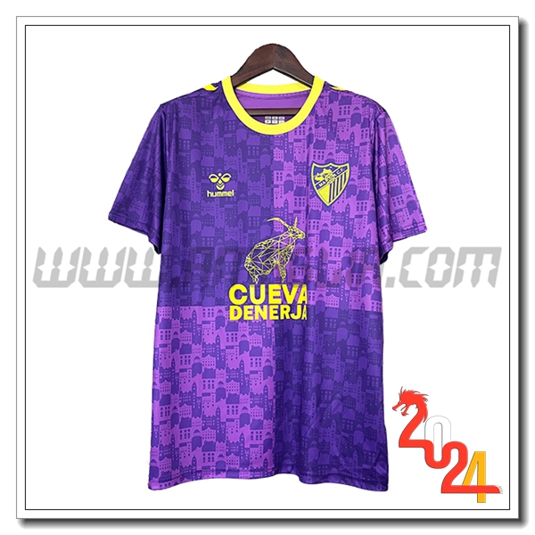 T Shirt Allenamento Malaga CF viola/Giallo 2024 2025