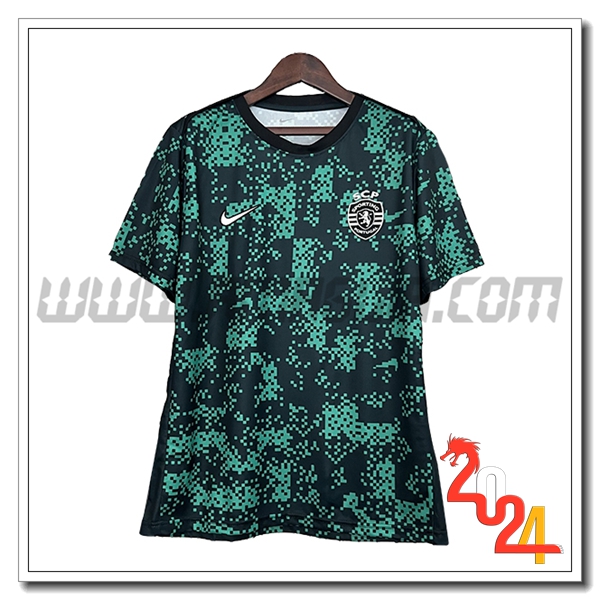 T Shirt Allenamento Sporting Lisbon Verde/Nero 2024 2025