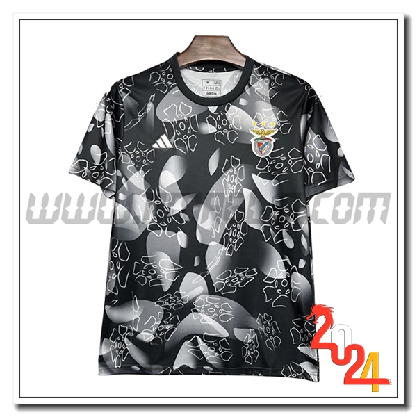 T Shirt Allenamento S.L.Benfica Nero/Grigio 2024 2025