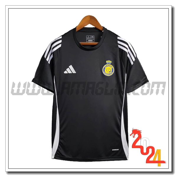 T Shirt Allenamento Al-Nassr FC Nero/Bianco 2024 2025