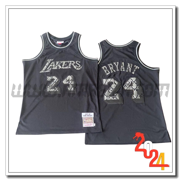 Maglia Los Angeles Lakers (BRYANT #24) 2024/25 Nero/Grigio