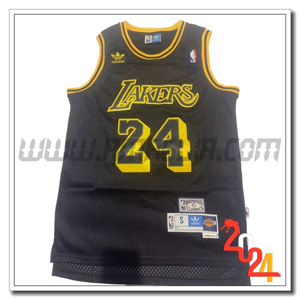 Maglia Los Angeles Lakers (BRYANT #24) 2024/25 Nero/Giallo -02