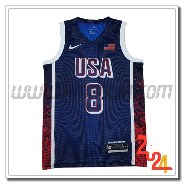 Maglia USA (LEONARD #8) 2024/25 Blu/Rosso