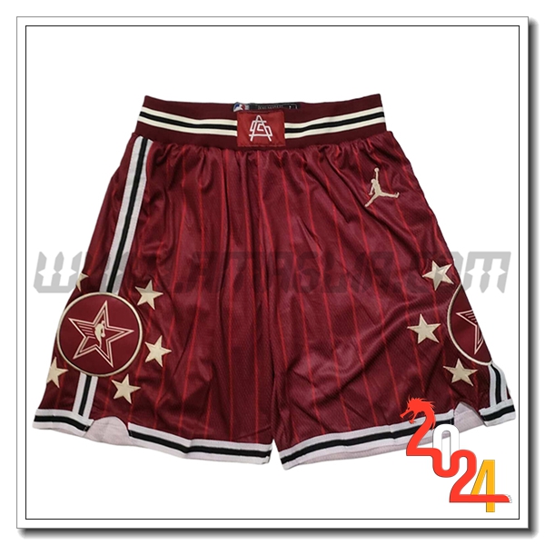 Pantaloncini NBA American All-Star 2024/25 Rosso/Giallo