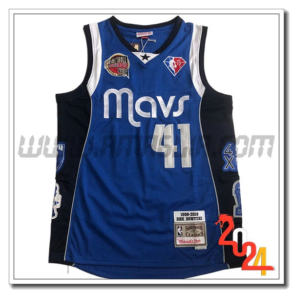 Maglia Dallas Mavericks (NOWITZKI #41) 2024/25 Blu/Bianco
