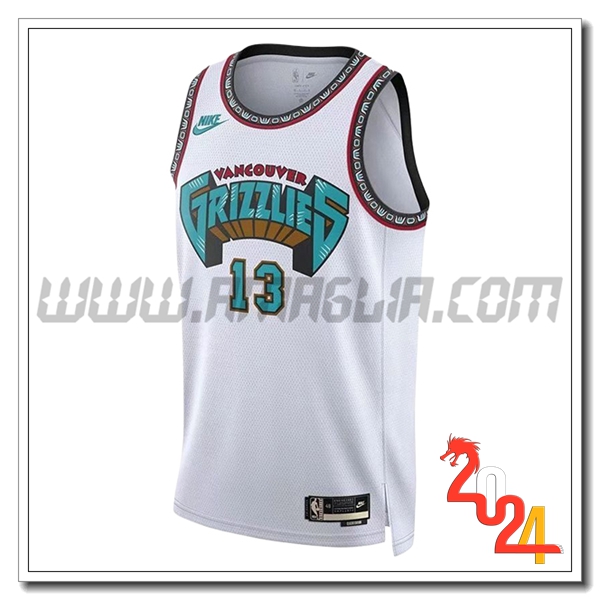 Maglia Memphis Grizzlies (MORANT #12) 2024/25 Bianco/Verde