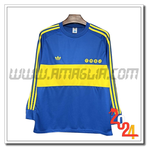 Prima Maglia Retro Boca Juniors Maniche lunghe 1981