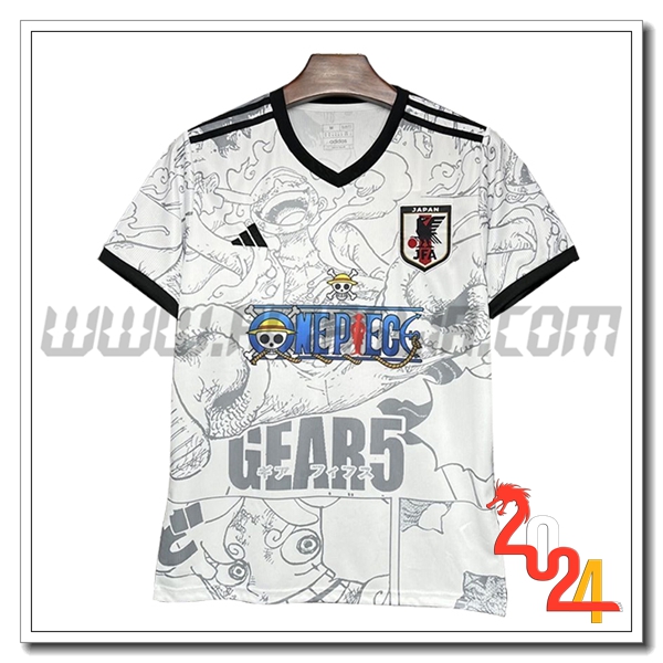 Maglia Squadra Giappone Edizione speciale ONE PIECE 2024 2025 Bianco