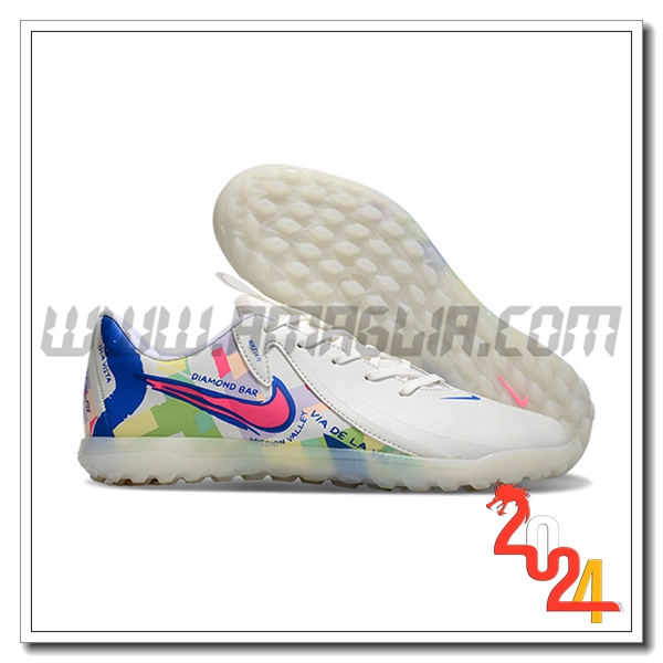 Nike Scarpe Da Calcio PHANTOM GX II CLUB TF Bianco/Verde/Rosa