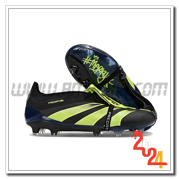 Adidas Scarpe Da Calcio Predator Elite Tongue FG Nero/Verde