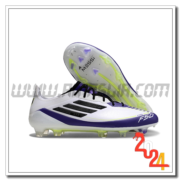 Adidas Scarpe Da Calcio F50 ELITE FG Bianco/Nero/viola