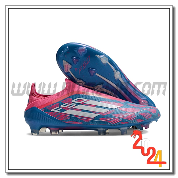 Adidas Scarpe Da Calcio F50 Elite Laceless FG Rosa/Blu/Bianco