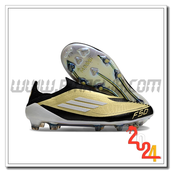Adidas Scarpe Da Calcio F50 Elite Laceless FG Giallo/Nero/Bianco