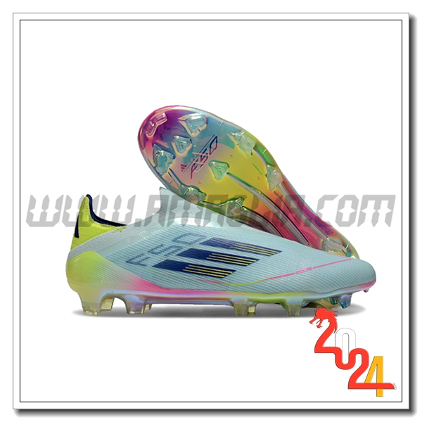 Adidas Scarpe Da Calcio F50 Elite Laceless FG Blu/Nero/Giallo