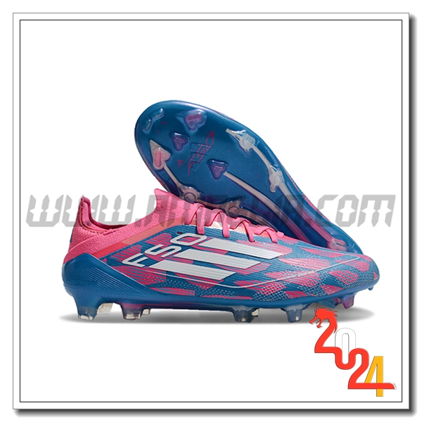 Adidas Scarpe Da Calcio F50 Elite FG Rosa/Blu/Bianco -02
