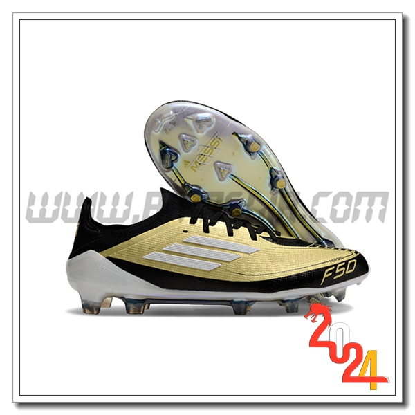 Adidas Scarpe Da Calcio F50 Elite FG Giallo/Nero/Bianco -02
