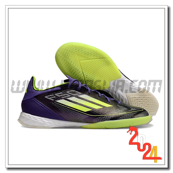 Adidas Scarpe Da Calcio F50 PRO IC Nero/Verde/viola