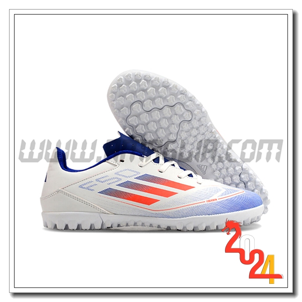 Adidas Scarpe Da Calcio F50 CLUB TF Bianco/Blu/Arancia