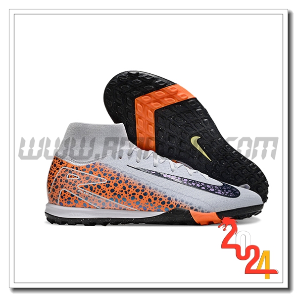Nike Scarpe Da Calcio Air Zoom Mercurial Superfly X Elite TF Grigio/Nero/Arancia