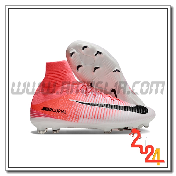Nike Scarpe Da Calcio Zoom Superfly 5 Elite FG Bianco/Arancia/Nero