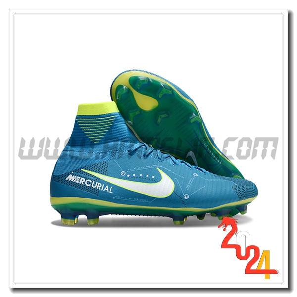 Nike Scarpe Da Calcio Zoom Superfly 5 Elite FG Blu/Bianco/Verde