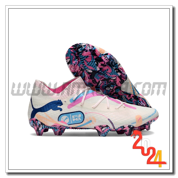 PUMA Scarpe Da Calcio FUTURE 7 ULTIMATE FG/AG Bianco/Rosa/Blu