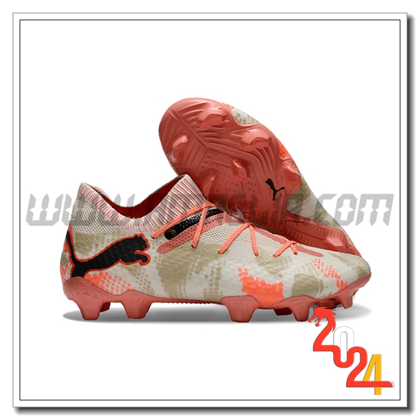 PUMA Scarpe Da Calcio FUTURE 7 ULTIMATE FG/AG Bianco/Arancia/Marrone