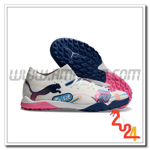 PUMA Scarpe Da Calcio FUTURE 7 ULTIMATE TF Bianco/Rosa/Blu