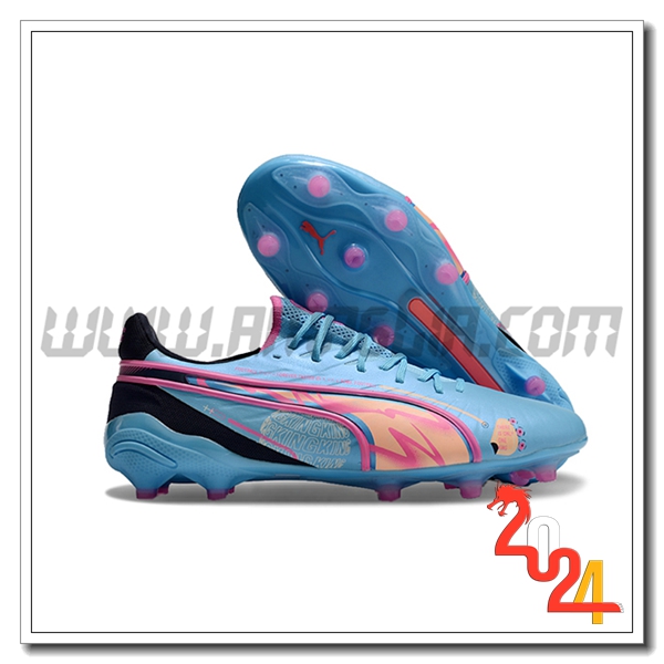 PUMA Scarpe Da Calcio KING FG/AG Blu/Rosa/Nero