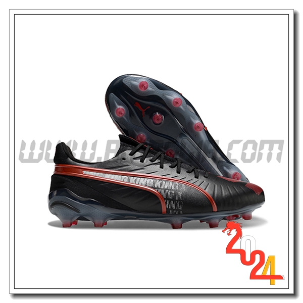PUMA Scarpe Da Calcio KING FG/AG Nero/Rosso