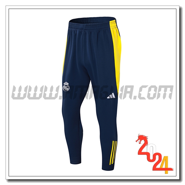 Pantaloni Da Allenamento Real Madrid Blu/Giallo 2024 2025 -04