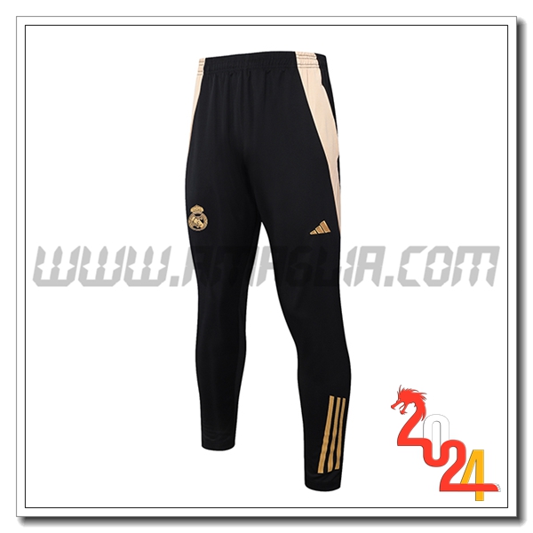 Pantaloni Da Allenamento Real Madrid Nero/Giallo 2024 2025 -02