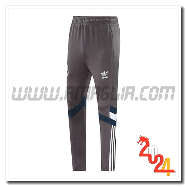Pantaloni Da Allenamento Real Madrid Grigio 2024 2025 -02