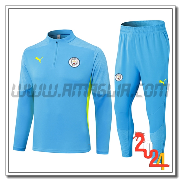 Tuta Allenamento Manchester City Blu/Giallo 2024 2025