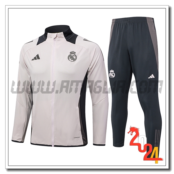 Tuta Allenamento Giacca Real Madrid Rosa/Grigio 2024 2025