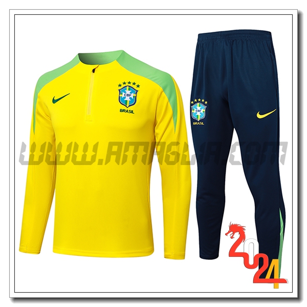 Tuta Allenamento Brasile Giallo/Verde 2024 2025 -02