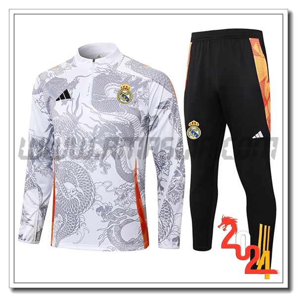 Tuta Allenamento Real Madrid Bianco/Grigio 2024 2025 -02