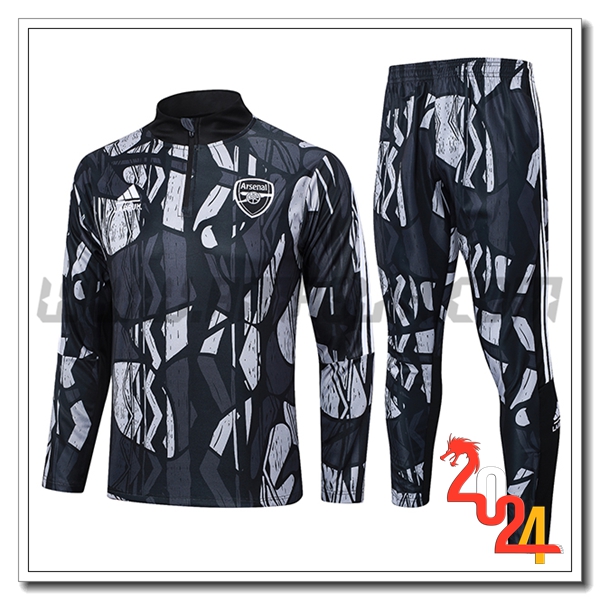 Tuta Allenamento Arsenal Nero/Grigio 2024 2025