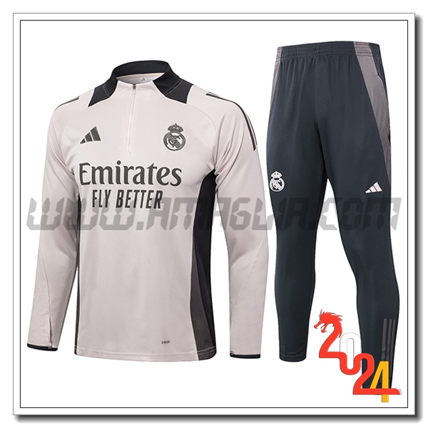 Tuta Allenamento Real Madrid Rosa/Grigio 2024 2025 -03