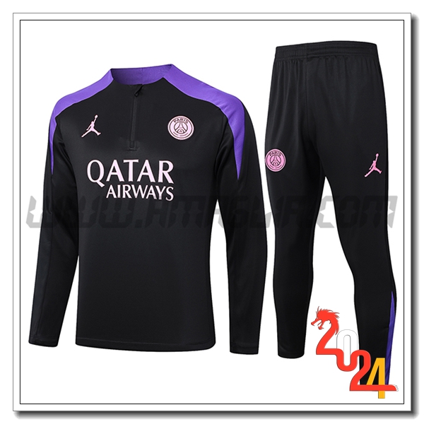 Tuta Allenamento PSG Nero/viola 2024 2025 -02